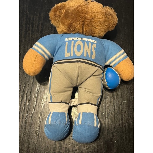NFL Detroit Lions Good Stuff Plush Teddy Bear with Football Vintage‎ 1990s - Picture 6 of 7